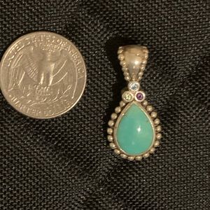 Sterling Silver Turquoise gemstones pendant